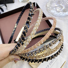 Korean Full Rhinestone Headband Super Fairy Women Girls Crystal Hairbands Hair Hoops Exquisite Headdress Headwear 2024 - buy cheap