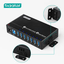 Sipolar-concentrador de energía externo USB 3,0, 7 puertos de sincronización y carga de aluminio, para transferencia de datos de teléfono de hasta 5gbps, con adaptador de corriente 2024 - compra barato