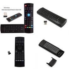 1pc MX3 MX3-L retroiluminada ratón de aire T3 inteligente de Control remoto 2,4G RF teclado inalámbrico para X96 Tx3 Mini A95X H96 Pro Android TV Box 2024 - compra barato