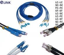 2mtr 8 core Armored fiber patchcords SC LC FC ST UPC APC Singlemode 6 fibers Armored optical fibre jumper cable ELINK ftth 2024 - buy cheap