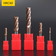 Endmill-Fresa de acero de tungsteno HRC60, fresa de extremo de carburo de aleación, herramientas de fresado de Metal de 4mm, 5mm, 6mm, 8mm, 10mm y 12mm 2024 - compra barato