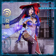 ¡Anime! Genshin-traje de juego de impacto para mujer, mono Sexy con capa, uniforme de Cosplay, traje de fiesta de Halloween 2024 - compra barato