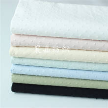 Tela de algodón blanca a cuadros, tejido Jacquard, pequeña, Floral, para camisa, vestido y falda, tejido DIY 2024 - compra barato