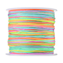 1 rolo de 45m de cordão de nylon colorido com 0.8mmthread, cordão chinês para macrame, pulseira trançada com nó, para joias, cordas de miçangas 2024 - compre barato