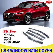 window rain cover For Mazda CX-3 2016-2020 car window deflectors wind deflector sun guard rain vent visor cover car accessories 2024 - buy cheap