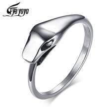 Eyeyoyo anéis de cobra para ouroboros, joias legais únicas de aço inoxidável para homens e mulheres tamanho 8 a 12 2024 - compre barato