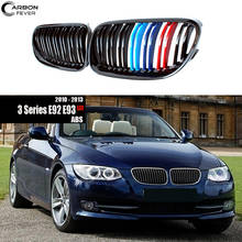 LCI Gloss Black M Grills For BMW 3 Series E92 Coupe E93 Cabriolet 316i 318i 320i 328i 330i 335i 2010+ Double Line Racing Grille 2024 - buy cheap