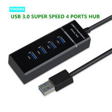YHONH 4 ports High Speed HUBs Hi-Speed USB 3.0 Multi HUB Splitter Expansion For Desktop PC Laptop Adapter USB C HUB usb-c type-c 2024 - buy cheap