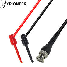 YPioneer P1007 BNC Male Plug Q9 to Dual Test Hook Clip Test Cable Leads for Oscilloscope Testing 120CM 2024 - buy cheap