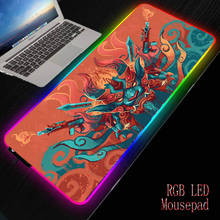 Luz led gaming mouse pad rgb grande teclado capa de borracha antiderrapante base tapete de computador mesa xxl jogo do rato para csgo 2024 - compre barato