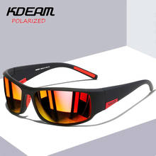 KDEAM Sport Style Polarized Sunglasses Men Lightweight Durable TR90 Frame Sun Glasses Blue Green Red Mirror Lens UV Goggles N49 2024 - buy cheap