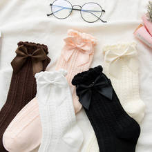 BS107-Calcetines cortos de algodón para mujer, calcetín Vintage, Princesa, con lazo, blanco, japonés 2024 - compra barato