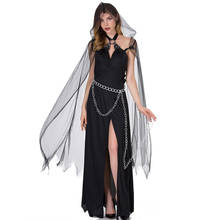 Для взрослых, пикантное черное платье ведьмы Косплэй костюм вампира маскарадный костюм королевы карнавальный вечерние форма 2024 - купить недорого