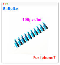 BaRuiLe-malla antipolvo para auriculares de iPhone, 6, 6S, 7 Plus, 5S, 5G, junta adhesiva de goma, 100 unidades 2024 - compra barato