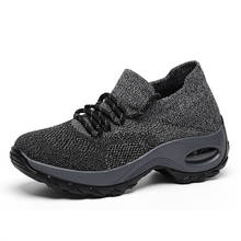 20 Colors Air Cushioning Women Running Shoes Slip On Sock Sneakers Breathable Mesh Casual Swing Shoes Elasticity Trainers Sport 2024 - buy cheap