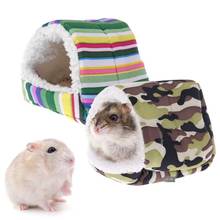 Jaula de hámster para mascotas pequeñas, alfombrilla de lana para dormir, cama cálida, casa de animales pequeños 2024 - compra barato