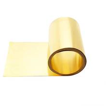 Rollo de lámina de latón fino H62, película dorada de alta pureza, 0,1/0,2/0,3/0,5 MM * ancho 20, 1 metro 2024 - compra barato