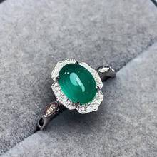 T712 Emerald Ring 1.6ct Pure 18 K Gold Jewelry Nature  Emerald Gemstone Diamond Female Rings for women Fine Ring 2024 - buy cheap