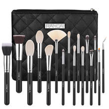 RANCAI 16pcs Professional Black Makeup Brushes Set Wood Handle Powder Blush Foundation Eyeshadow Make Up Brush Beauty Tools Bag 2024 - buy cheap