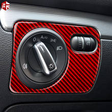 Carbon Fiber Interior Headlight Switch Dashboard Decorative Stripe Cover Trim For Volkswagen VW Golf MK6 2008-2013 2024 - buy cheap