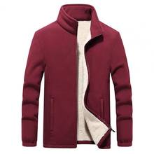 Men Winter Long Sleeve Warm Soft Coat Double-sided Plush Large Jacket Outwear 2024 - buy cheap