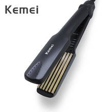 Kemei Professional Hair Curler Electric Curling Iron Women Splint Flat Iron Deepwave Corn Curls Hair Ceramics Hair Styling Tools 2024 - buy cheap