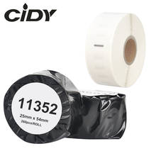 Cidy 1 rolls dymo compatível lw 11352 etiqueta 54mm * 25mm 500 lables para labelwriter 400 450 450 turbo impressora seiko slp 440 450 2024 - compre barato