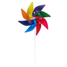 colorful children's toy windmill Color DIY Outdoor Windmill Spinner Ornament garden decoration Kids Toy Gifts 2024 - buy cheap