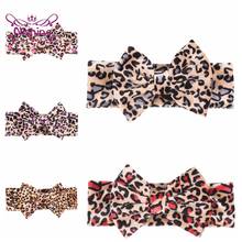 Nishine Print Leopard Bowknot Headband Newborn Infant Elastic Bow Hairband DIY Baby Girls Hair Accessories Party Decoration 2024 - buy cheap