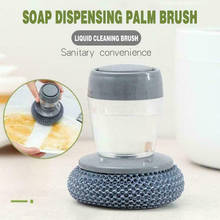 Kitchen Dispensing Soap Palm Brush Easy Use Scrubber Dispenser Brush Kitchen Cleaning Tool Wash Clean Tool Holder Soap 2024 - buy cheap
