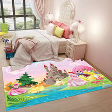 3D Cartoon Princess Living Room Carpet Rectangle Kids Rug Bedroom Bedside Bed Rug Childrenroom Princess Carpet Mat Baby Playmat 2024 - buy cheap