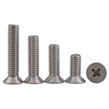 KM authentic 304 stainless steel cross countersunk screw GB819 flat head screw M2 M2.5 M3 10PCS 2024 - buy cheap