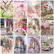 LUOVIZEM DIY 5D Diamond Painting Romance Bike Scenery Full Square/Round Drill Mosaic Embroidery Cross Stitch Home Decor Picture 2024 - buy cheap