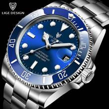LIGE New Watches Mens Automatic Mechanical Tourbillon Clock Fashion Sapphire Glass 316L Steel Waterproof Watch Relogio Masculino 2024 - buy cheap