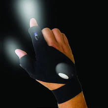 Half-finger Glowing Gloves Sport Luminous Safety Gloves Portable Lighting Multifunctional With Warning Light For Outdoor Running 2024 - buy cheap