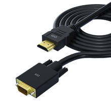 1.8M HDMI Cable HDMI To VGA 1080P HD With Audio Adapter Cable CHB033 2024 - buy cheap