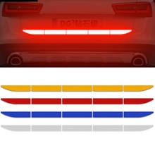 Car Reflective Tape Stickers Warning Strip Trunk for Peugeot 107 108 206 207 301 406 407 SW 607 308 307 508 RCZ 2024 - купить недорого
