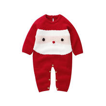 Baby clothes new winter warm jumpsuit Christmas knitted sweater cartoon cute boy and girl one-piece baby romper crawling clothes 2024 - buy cheap