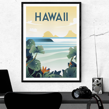 Canvas Painting Hawaii Beach America Travel Travel Coastal Decor Vintage Wall Art Poster Prints Home Decoration Picture Gift 2024 - buy cheap