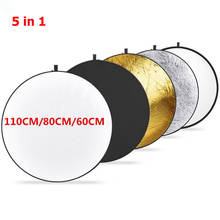 60cm/80cm/110cm 5 in 1 Portable Collapsible Light Diffuser Round Photo Studio Reflector For Studio Multi Photo Disc Diffuser Kit 2024 - buy cheap