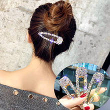 Full Crystal Hairpins Woman Hair Accessories Pearl Hair Clips Korean Style Hair Grip Girls Sweet Clips Barrettes Tiara Headwear 2024 - buy cheap