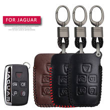 For Land Rover Sport Freelander 2 Discovery Jaguar XE XJ XJL XF C-X16 Smart Car Key Case Chain Ring Holder Leather Key Fob Cover 2024 - buy cheap