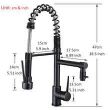 Blackend Spring Kitchen Faucet Pull out Side Sprayer Dual Spout Single Handle Mixer Tap Sink Faucet 360 Rotation Kitchen Faucets 2024 - buy cheap