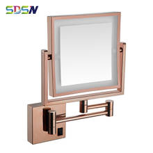 LED Bathroom Mirror SDSN 3x Rose Gold Bath Mirrors 8 Inch Square LED Bathroom Mirrors Wall Mounted LED Cosmetic Mirror 2024 - buy cheap