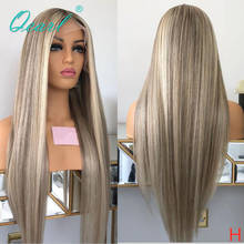 Ashy серый светлый свет 13x6 кружевной передний парик прямые человеческие волосы парики бразильские волосы Remy 13x4 отбеленные узлы 130% 150% Qearl 2024 - купить недорого
