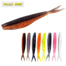 Walk Fish-señuelo de pesca suave, 60mm, 1,5g, delineador fácil, Wobblers, cebo de silicona de doble Color, cebo Artificial para carpa, Swimbait 2024 - compra barato