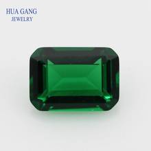 Green Nano Stone Octangle Shape Step Cut Synthetic Gems For Jewelry Making 4x6mm-6x8mm Free Shipping 2024 - buy cheap