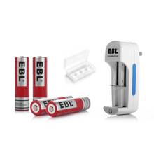 EBL 4 Uds 18650 batería 3,7 V 3000mAh batería recargable Li-ion + cargador de batería para linterna LED batería 18650 2024 - compra barato