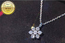 100% 18K white gold natural diamond necklace all use 0.63ct diamond and have certificate HM028 2024 - buy cheap