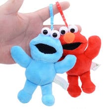 12cm 10pcs/lot Sesame Street Elmo Cookie Pendants keychain Plush Toys Soft Stuffed Dolls Gifts For Children 2024 - buy cheap